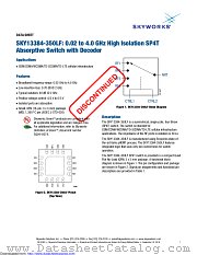SKY13384-350LF datasheet pdf Skyworks Solutions