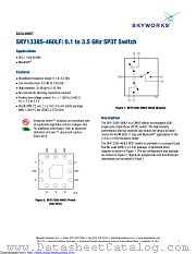 SKY13385-460LF datasheet pdf Skyworks Solutions