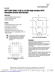 SKY13392-359LF datasheet pdf Skyworks Solutions