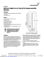 SKY13413-488LF datasheet pdf Skyworks Solutions