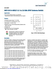 SKY13414-485LF datasheet pdf Skyworks Solutions