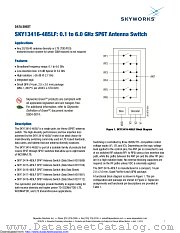 SKY13416-485LF datasheet pdf Skyworks Solutions