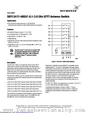 SKY13417-485LF datasheet pdf Skyworks Solutions