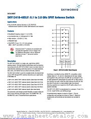 SKY13418-485LF datasheet pdf Skyworks Solutions
