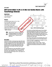 SKY13419-365LF datasheet pdf Skyworks Solutions