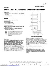 SKY13437-11 datasheet pdf Skyworks Solutions
