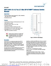 SKY13491-31 datasheet pdf Skyworks Solutions