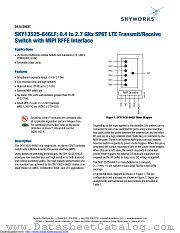 SKY13525-646LF datasheet pdf Skyworks Solutions