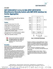 SKY13550-667LF datasheet pdf Skyworks Solutions