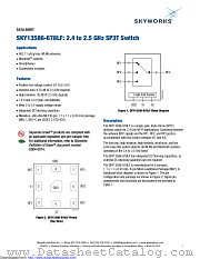 SKY13586-678LF datasheet pdf Skyworks Solutions