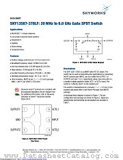SKY13587-378LF datasheet pdf Skyworks Solutions