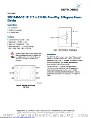 SKY16406-381LF datasheet pdf Skyworks Solutions
