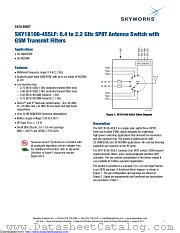 SKY18106-455LF datasheet pdf Skyworks Solutions