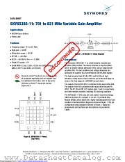 SKY65385-11 datasheet pdf Skyworks Solutions