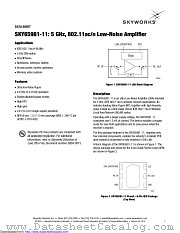 SKY65981-11 datasheet pdf Skyworks Solutions