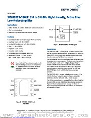 SKY67023-396LF datasheet pdf Skyworks Solutions