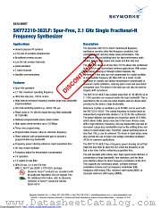 SKY72310 datasheet pdf Skyworks Solutions