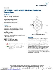 SKY73009-11 datasheet pdf Skyworks Solutions