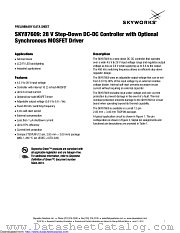 SKY87609ITP-T1 datasheet pdf Skyworks Solutions