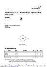 SKYFR-000851 datasheet pdf Skyworks Solutions