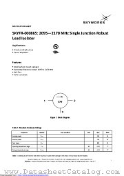 SKYFR-000865 datasheet pdf Skyworks Solutions