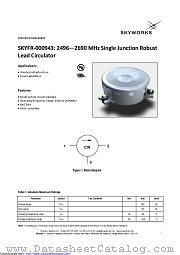 SKYFR-000943 datasheet pdf Skyworks Solutions