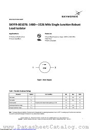SKYFR-001076 datasheet pdf Skyworks Solutions