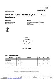 SKYFR-001297 datasheet pdf Skyworks Solutions