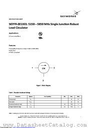 SKYFR-001301 datasheet pdf Skyworks Solutions