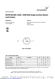 SKYFR-001303 datasheet pdf Skyworks Solutions