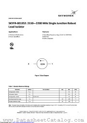 SKYFR-001352 datasheet pdf Skyworks Solutions
