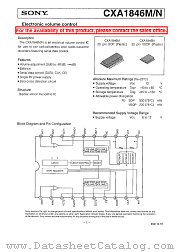 CXA1846M/N datasheet pdf SONY