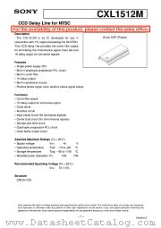 CXL1512M datasheet pdf SONY