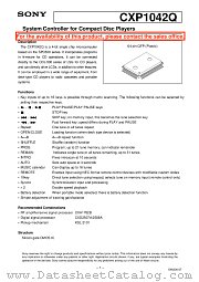 CXP1042Q datasheet pdf SONY