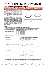 CXP80724A datasheet pdf SONY