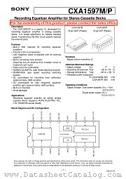 CXA1597M/P datasheet pdf SONY