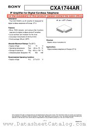 CXA1744AR datasheet pdf SONY