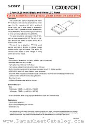 LCX007CN datasheet pdf SONY