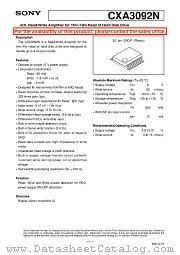 CXA3092N datasheet pdf SONY