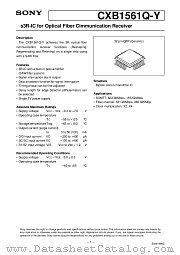 CXB1561Q-Y datasheet pdf SONY