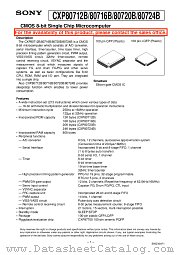 CXP80724B datasheet pdf SONY