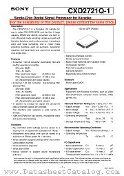 CXD2721Q-1 datasheet pdf SONY