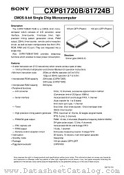 CXP81720B datasheet pdf SONY
