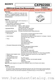 CXP82200 datasheet pdf SONY