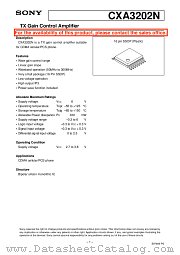 CXA3202N datasheet pdf SONY