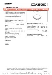 CXA2506Q datasheet pdf SONY