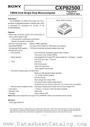 CXP82500 datasheet pdf SONY