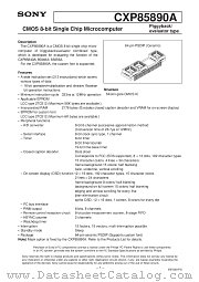 CXP85890A datasheet pdf SONY