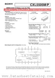 CXL5505M/P datasheet pdf SONY