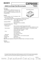 CXP84500 datasheet pdf SONY